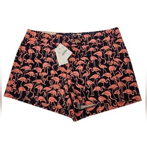 J. Crew Flamingo Cotton Chino Shorts Womens NEW